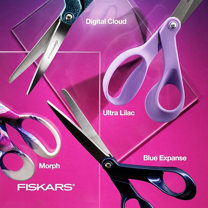 Fiskars Premier Explore Collection Scissors, Designer Scissors, Morph Fashion, 8"