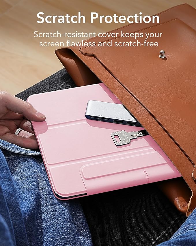 ESR for iPad Pro 13 Inch Case (M5/M4) 2025/2024, Powerful Magnetic Attachment, Slim Trifold Stand Case, Supports Pencil Pro & Pencil(USB-C), Auto Wake/Sleep, Rebound Series, Pink