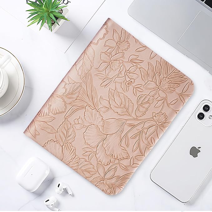 Portable Small White Board Dry Erase Board, Reusable 9.5 * 6.6in Notebook Memo, Office Home Supplies Desk Accessories(1-Carved Apricot)