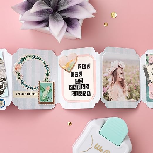 We R Memory Keepers 3 Way Decorative Corner Punch, White, Paper Punches for Crafts, Scrapbook Pages, Photo Corners, Home Décor Projects, Journaling, Invitations, Card Making, and More