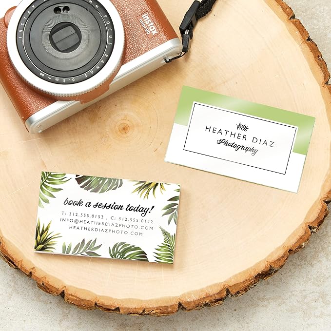 Avery Glossy Business Cards with Sure Feed Technology, 2" x 3.5", Glossy White, 160 Total, Clean Edge, Print-to-the-Edge, Inkjet Printable Cards (8801)