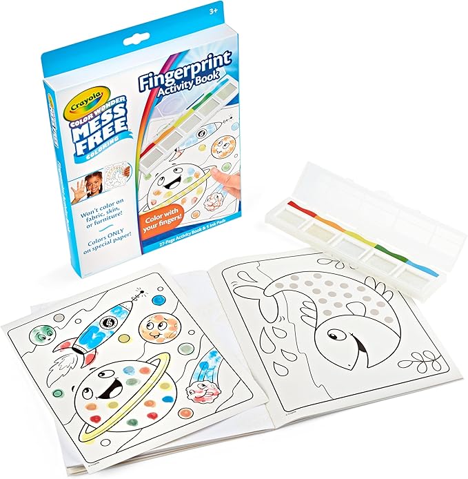 Crayola Color Wonder Mess Free Fingerprint Ink Painting Activity Set, Essential Easter Basket Stuffers for Toddlers, Toddler Finger Painting Alternative, Gift for Kids