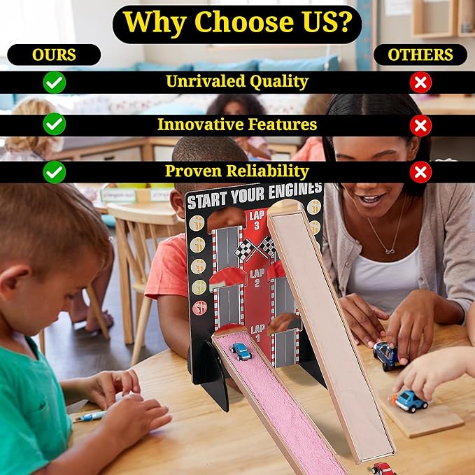 Fun Express STEM Motion & Friction Science Kit for Kids Age 5-12 - 21 Piece Educational Learning Resources with Wooden Ramp | Physics Engineering Toys for Classroom & Homeschool Experiments