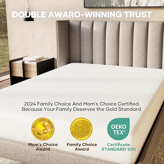 OhGeni 100% Waterproof Mattress Protector,Queen Size Mattress Soft Pad,Hair & Bedwetting Resistant,Cooling Breathable Fitted Sheets,Washable Bed Cover,Non-Slip Deep Pocket,Noiseless for Bedroom,Yellow