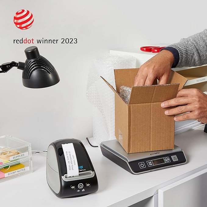 DYMO LabelWriter 550 Turbo Label Printer Bundle Label Maker with Direct Thermal Printing Automatic Includes Address Labels Multipurpose Labels Durable Multipurpose