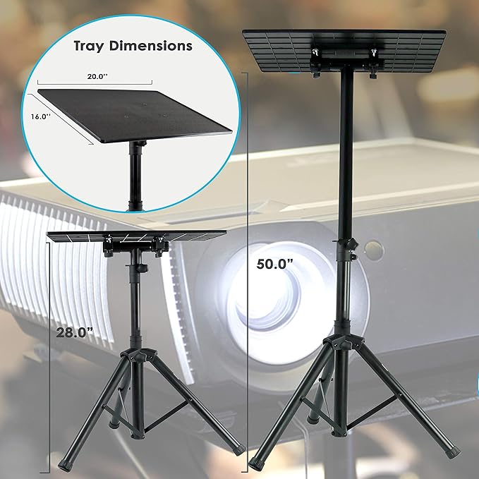 Pyle Portable Dual Laptop Stand with Adjustable Height & Anti-Slip Prongs for DJ Equipment (PLPTS38) + Universal Laptop Device Stand (PLPTS3)