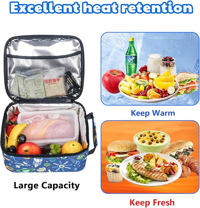 Hap Tim Insulated Lunch Bag Women, Reusable Lunch Box for Women & Men, Adluts Lunchbox for Work, Portable Lunchbag(18654-XK)