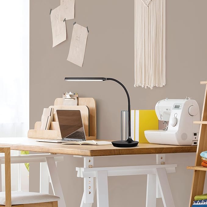 Ottlite Extended Reach LED Desk Lamp, Black