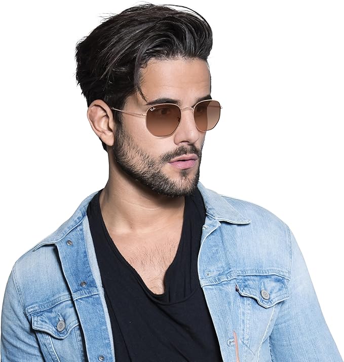 Ray-Ban unisex-adult Rb3548n Hexagonal Flat Lens Hexagonal Sunglasses