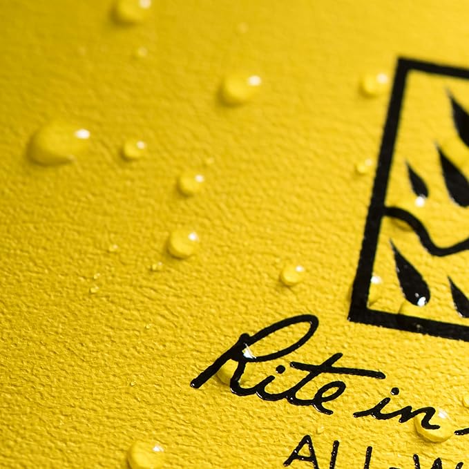 Rite in the Rain Weatherproof Hard Cover Notebook, 4.75" x 7.5", Yellow Cover, Field Pattern (No. 350F-X)