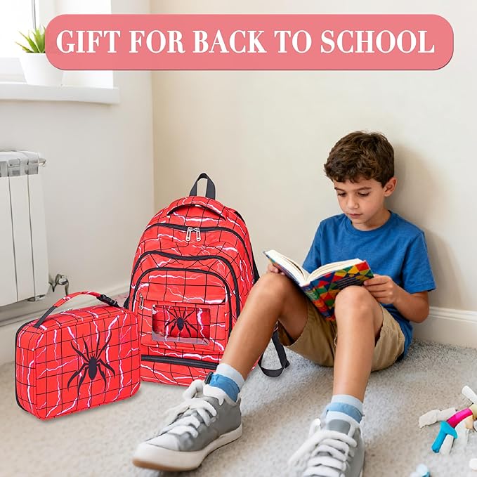 Insulated School Lunch Bag for Boys Lunch Box for Kids for 3 4 5 6 7 8 9 10 11 12 Toddler Reusable Freezable Small Cooler Bag for Back to School for Elementary Kindergarten Primary