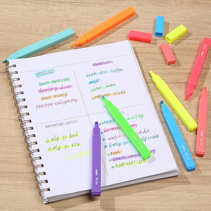 Mr. Pen- Aesthetic Highlighters, 8 pcs, Chisel Tip, Vibrant Colors, Cute Highlighters Assorted Colors, Back to School Supplies (Pack of 2)