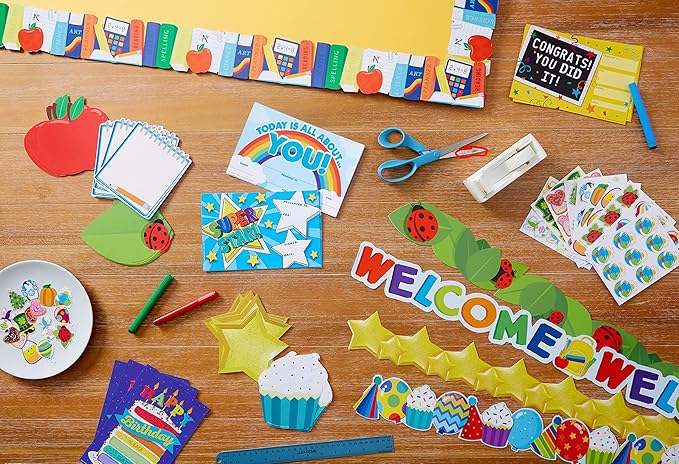 Eureka Apple Paper Cut-Out Classroom Decorations for Teachers, 36 Pieces