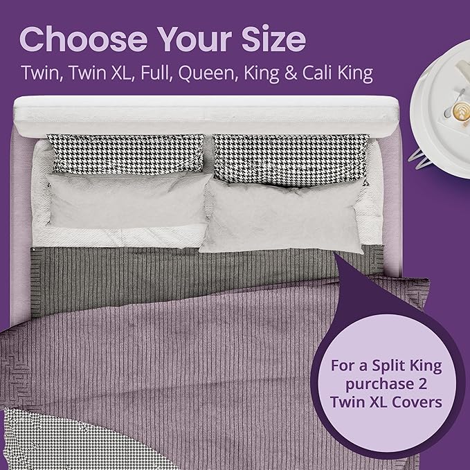 SafeRest CloudGuard - Queen Size Hybrid Mattress Protector & Pad (Extra Padded) - Waterproof Quilted Pillow Top Mattress Cover - Thick, Plush & Fitted Mattress Topper for Bed
