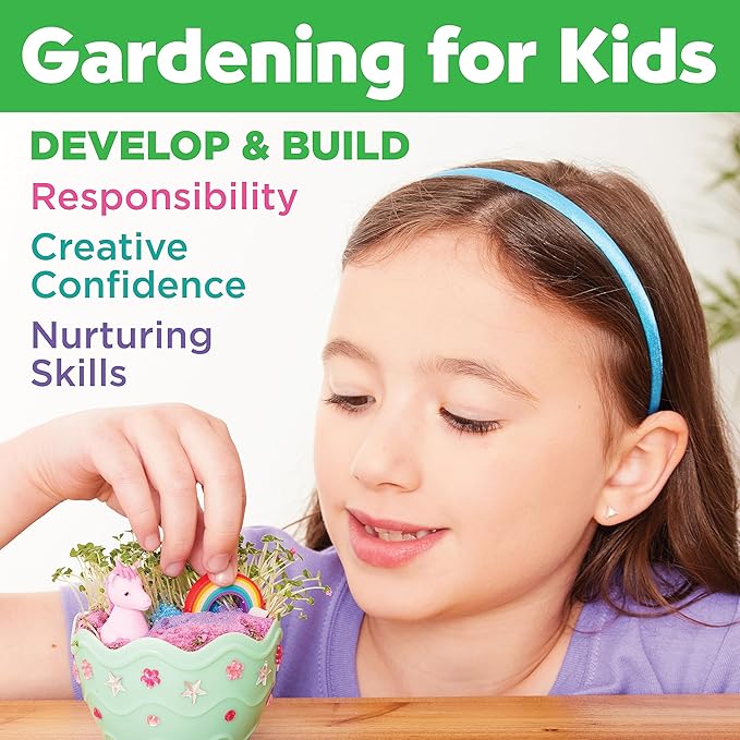 Creativity for Kids Mini Garden: Magical Unicorn Terrarium Kit - Unicorn Gifts for Girls, Kids Craft and Toy, Unique Easter Basket Stuffers (Ages 6+)