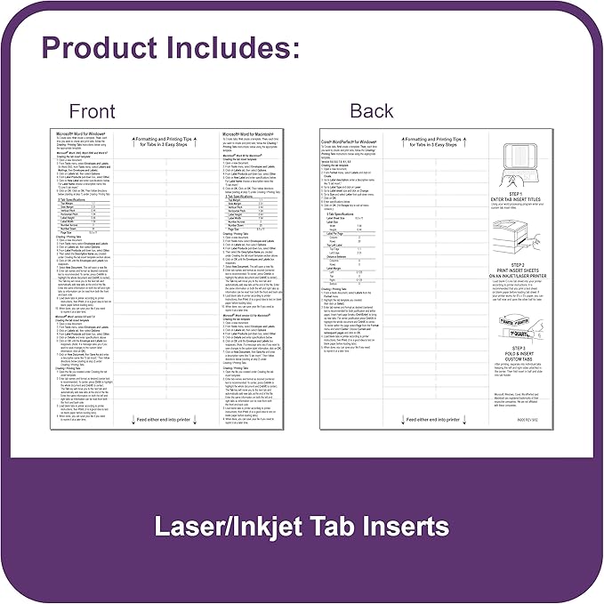 C-Line Polypropylene Sheet Protector with Index Tabs, Clear Tabs, 11 x 8.5 Inches, One 5-Tab Set (05557)