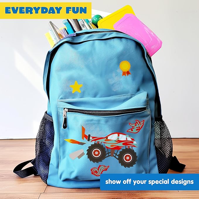 JOYIN 36 Sheets 9"x6" Make a face Stickers for Kids, Make Your Own Monster Truck Stickers, Crafts Birthday Party Favors, Goodie Bags Classroom Activities