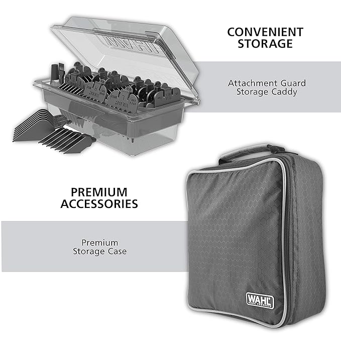 WAHL Lithium Pro Cordless Haircut & Touch Up Kit With Case, 23 Pieces
