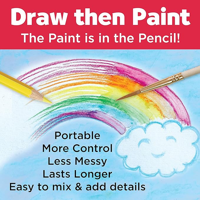 Faber-Castell How to Rainbow Watercolor Pencils Set - Kids Painting Kits, Art Kit for Kids 6-8+