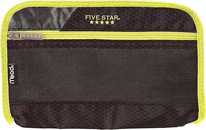 Xpanz Zipper Carrying Case, Pouch for Pencil, Pen, Supplies - Puncture , Black,Gray