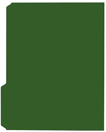 The File King 1/3 Cut Dark Green File Folders Letter Size - 100 Pack | Colored Manilla Folders 8.5 x 11 | USA Made | Assorted 3 Tab Color Manila File Folder | Office Supplies | Basic Filing Folder