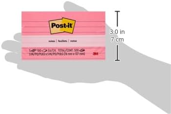 Post-it Notes, 3 in x 5 in,5 Sticky Notes Pads, 100 Sheets per Pad, Poptimistic Collection, School Supplies and Oﬃce Products, The Original Post-it Note