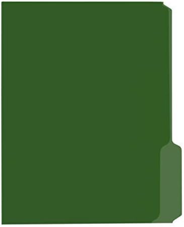 The File King 1/3 Cut Dark Green File Folders Letter Size - 100 Pack | Colored Manilla Folders 8.5 x 11 | USA Made | Assorted 3 Tab Color Manila File Folder | Office Supplies | Basic Filing Folder