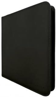 Ultra PRO - Vivid 12-Pocket Zippered PRO-Binder (Black) - Protect and Store your Valuable Gaming cards, Sports cards or Collectible Cards, Store and Protect Up to 480 Cards