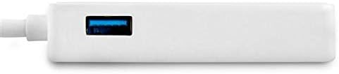 StarTech.com USB 3.0 to Gigabit Ethernet Adapter NIC w/ USB Port (White) - USB 3.0 NIC - 10/100/1000 Mbps USB 3.0 LAN Adapter (USB31000SPTW)