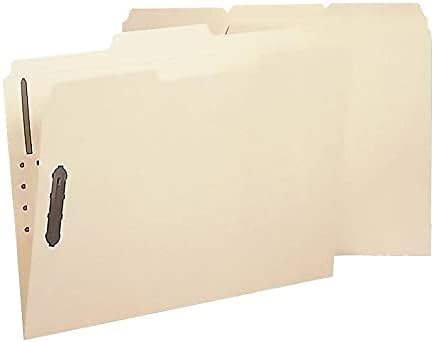 Smead Poly Fastener Folder, 2 Fasteners, 1/3-Cut Tab, Letter Size, Manila, Plastic Folders with Fasteners, 24 per Box (10545)