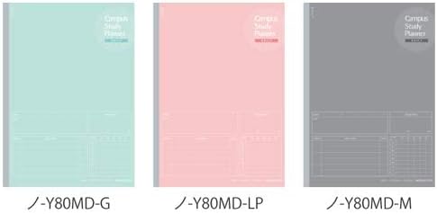 Kokuyo Campus Study Planner Notebook, Daily Ruled, Semi-B5, Mint Green, for 63 Days, Japan Import (NO-Y80MD-G)