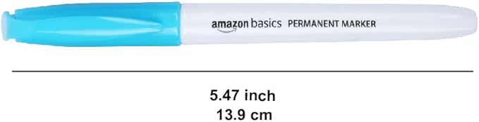 Amazon Basics Fine Tip Permanent Markers for Office, School, and Home Use, Assorted Colors, 24 Pack