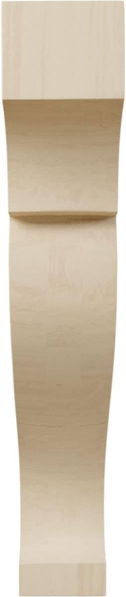 Ekena Millwork CORW02X07X12RKRW Medium Rockport Wood Corbels, 2 1/8"W x 7"D x 12"H, Rubberwood
