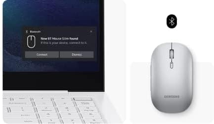 Samsung Bluetooth Wireless Mouse Slim, Compact, Silent, for Laptop, Tablet, MacBook, Android, Windows - Black