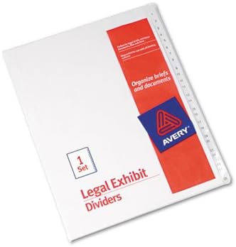 Avery 1-25 Legal Exhibit Dividers for 3 Ring Binders, 25-Tab Sets, Allstate Style, 1 Binder Divider Set (01701)