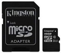 Kingston 16 GB Class 4 MicroSDHC Flash Card with SD Adapter SDC4/16GB