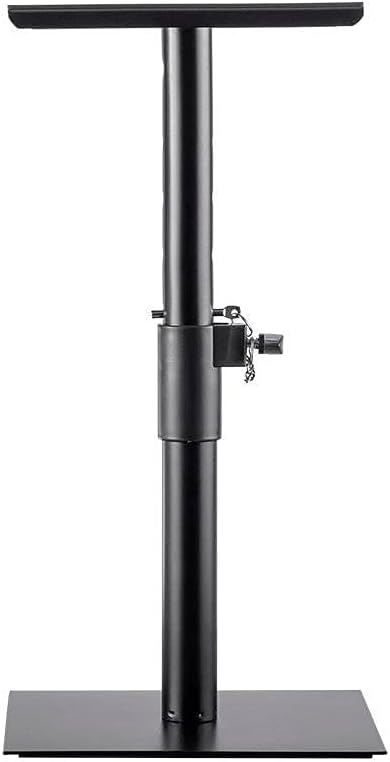 Monoprice Desktop Studio Monitor Stands (pair) Heavy Duty Steel, 12-18 Inch Adjustable Height, Support Up to 22 lbs, Includes Antislip Pads - Stage Right Series