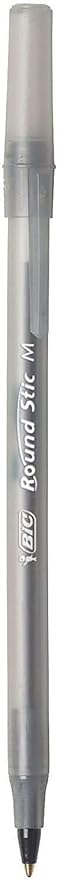 BIC Round Stic Xtra Life Ballpoint Pens, Bulk Pack of Black Ink Pens, Medium point 1.0 mm, Pack of 300