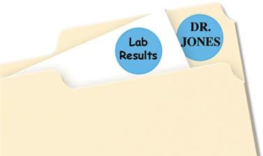 Avery Print/Write Self-Adhesive Removable Labels, 0.75 Inch Diameter, Light Blue, 1,008 per Pack (5461)