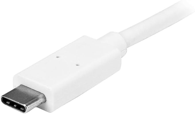 StarTech.com USB C Hub – Powered – White – 3 Port USB-C to USB-A (3X) and GbE RJ45 (1x) – USB to Ethernet – USB Port Expander (HB30C3APDW)