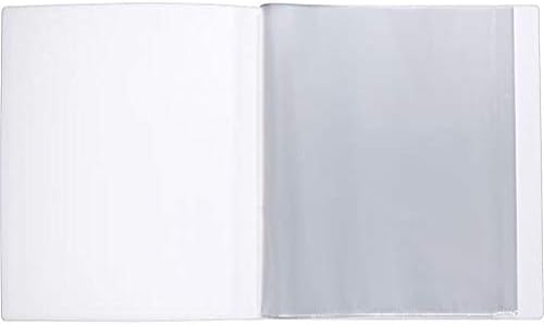 1InTheOffice Presentation Book with Sheet Protectors, Clear Cover Presentation Book, White 8.5 x 11, 24 Sleeves