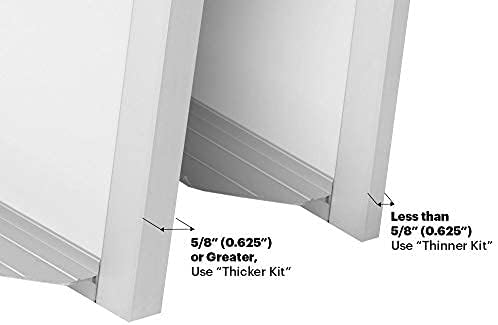 Whiteboard Installation Hardware Kit, Heavy Duty, Hangs up to an 8 Foot Dry Erase or Chalkboard, for 1/2" Thick Boards and Above
