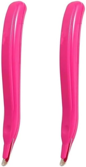 2 Pcs Pink Portable Staple Remover, Staple Puller Tool Magnetic Head Staple Removal Tool Handheld Staple Puller, Pen Type Staple Remover Binding Supplies School Office Home