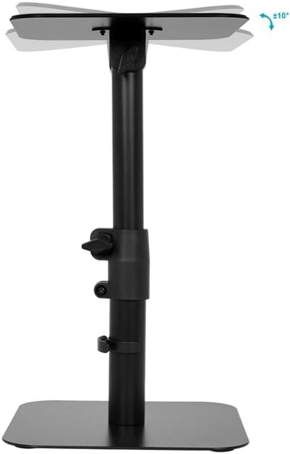 Monoprice Desktop Freestanding Speaker Stands Pair Adjustable with Cable Management, for Medium/Large Bookshelf Studio Monitor Speakers