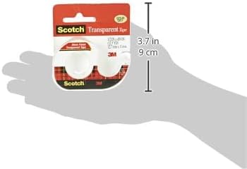 Scotch Transparent Tape , 0.5 in x 450 in (12.7 mm x 11.4 m)