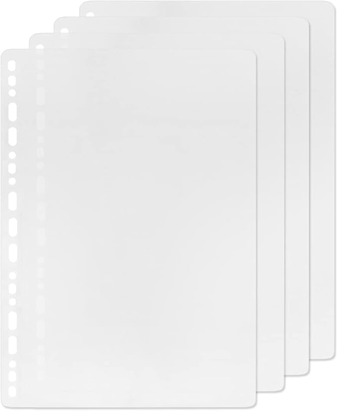 4 Pack B5 19 Holes Binder Divider Plastic Binder Divider Waterproof 19 Holes Divider for Personal Organiser (Divider, B5)