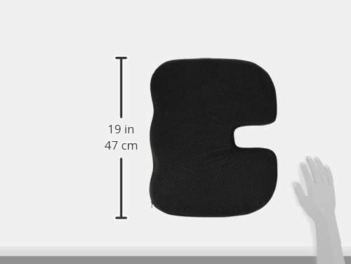 DMI Seat Cushion For Sciatica Pain Relief and Tailbone Pain, Office Desk Chair Cushion For Sitting, Car Seat Cushion, Sitting Pillow, Molded Foam Seat, Black
