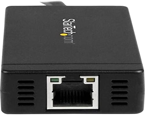 StarTech.com USB-C to Ethernet Adapter - Gigabit - 3 Port USB C to USB Hub and Power Adapter - Thunderbolt 3 Compatible