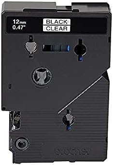 2-pack TC-10 1/2in Black On Clear Tape for Brother PT-6 8 10 12 15 20 150 170
