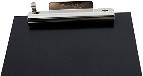 Saunders Metal Clipboard with Storage, Letter Size Heavy Duty Contractor Grade Clipboard, Recycled Aluminum Dual Storage Form Holder with High Capacity Clip, Assembled in USA, Black Cruiser-Mate